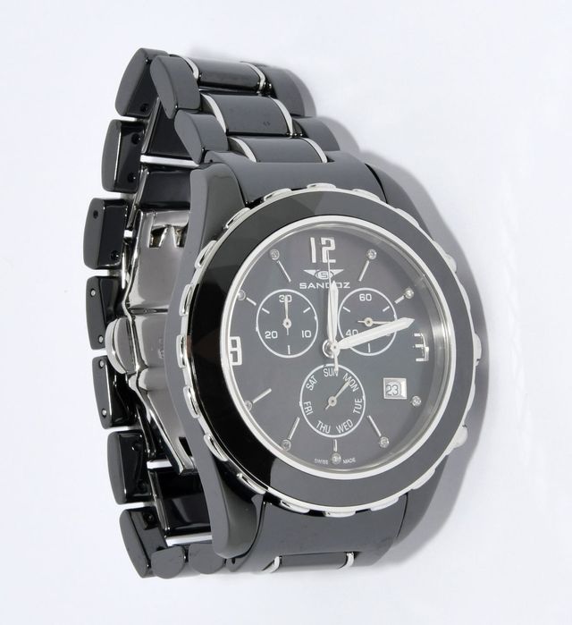 Relógio Cronógrafo Cerâmico Feminino SANDOZ 81274-0708