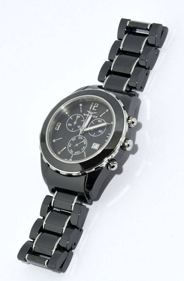 Relógio Cronógrafo Cerâmico Feminino SANDOZ 81274-0708