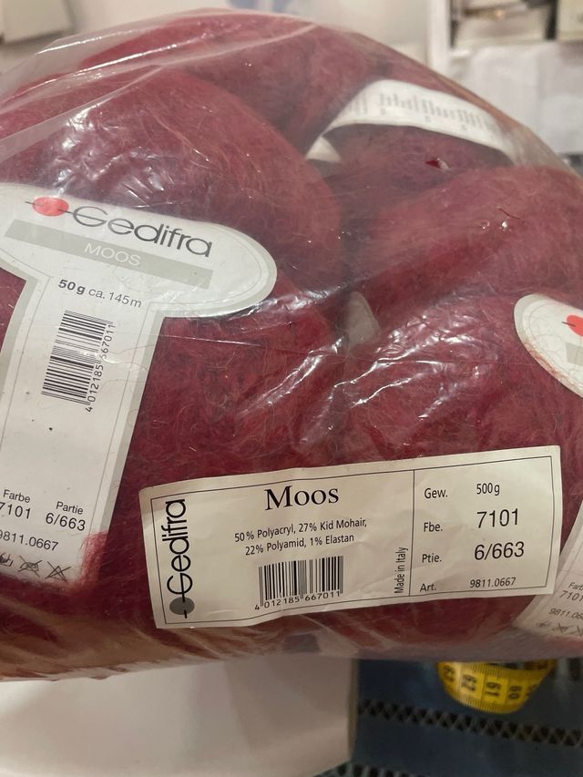 Mohair Rosso Ruggine 10 gomitoli Filato Gedifra