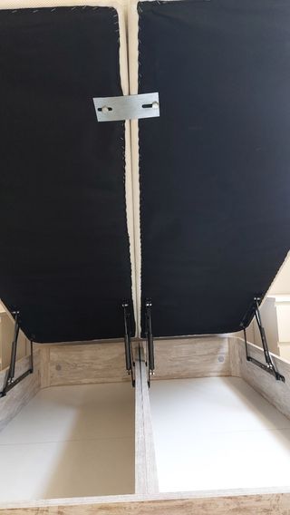 Canapé y colchon 135x190 cm - marrón y beige