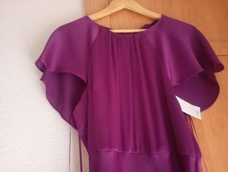 Vestido Mango fiesta morado Talla L