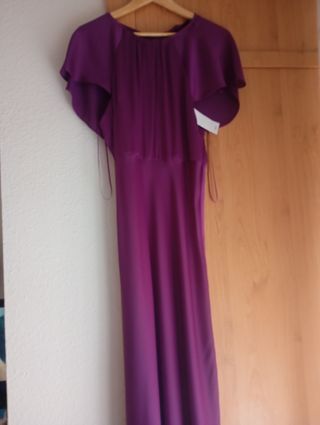 Vestido Mango fiesta morado Talla L