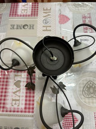 Lámpara de techo 3 luces flores