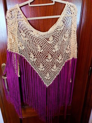 Mantoncillo de Feria mostaza y fucsia