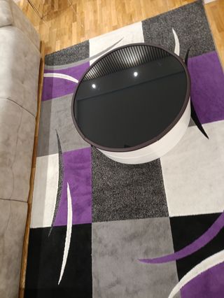 Alfombra moderna gris y morada. 
Medidas 230x160cm