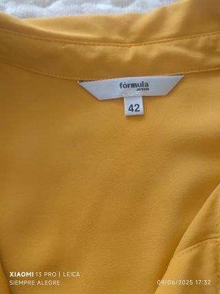 Blusa Amarilla Fórmula Joven - Talla 42