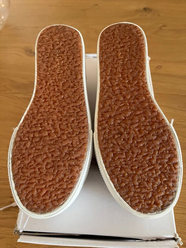 Bambas con plataforma Superga beige num. 35