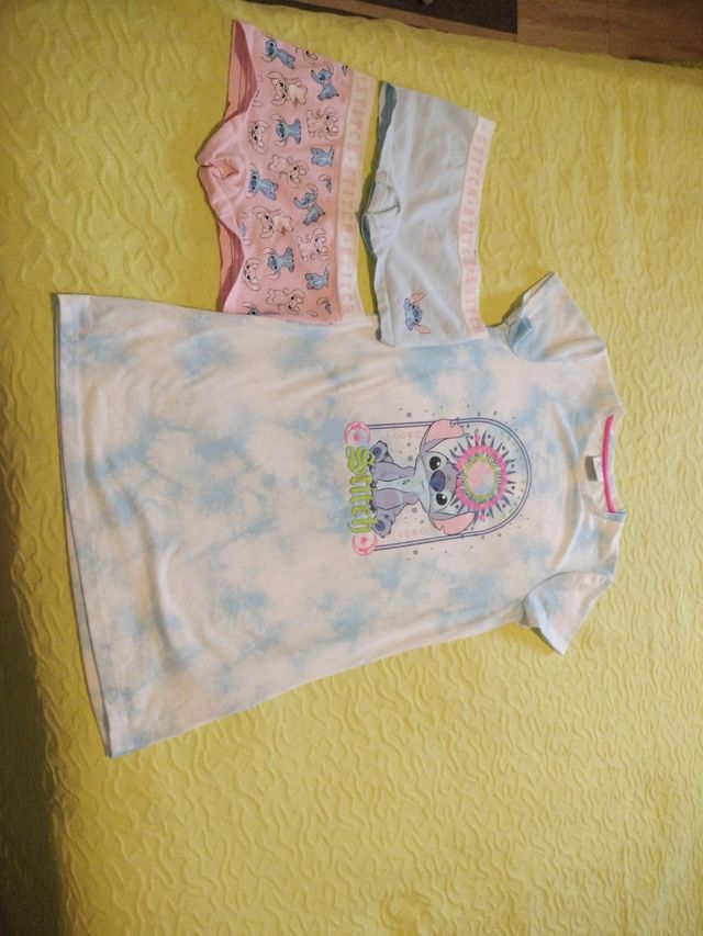 Pijama Stitch: Camisón + 2 culottes