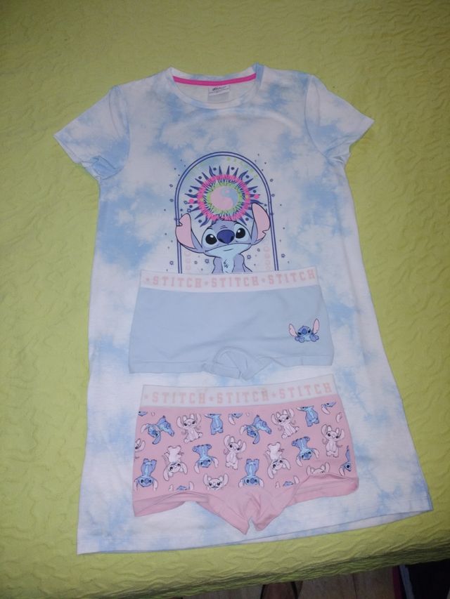 Pijama Stitch: Camisón + 2 culottes