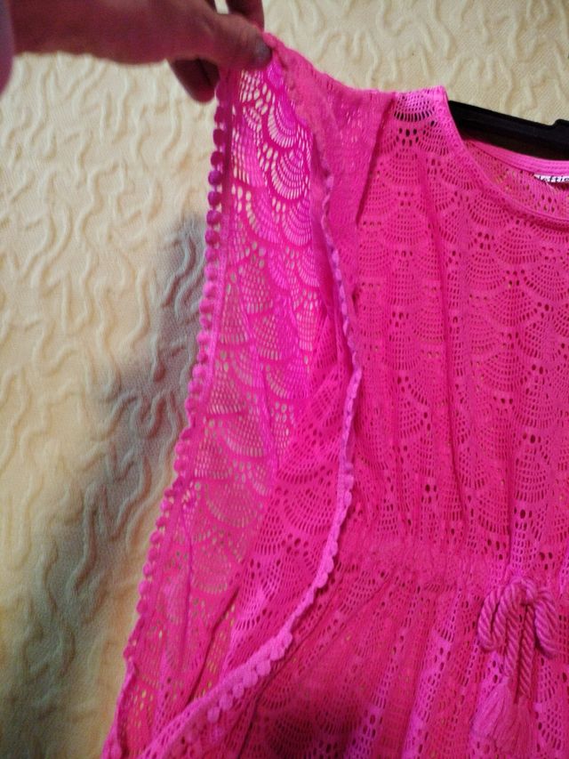 Vestido playero niña rosa 8/9