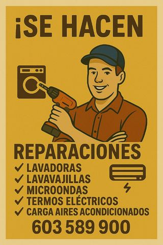 Reparaciones Lavadoras, Lavavajillas etc