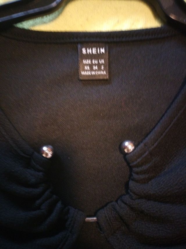 Top Shein Negro y Marrón XS