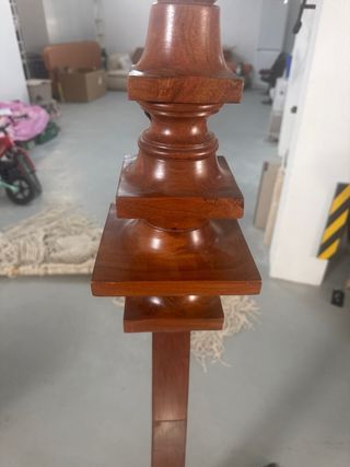 Lámpara de pie madera maciza