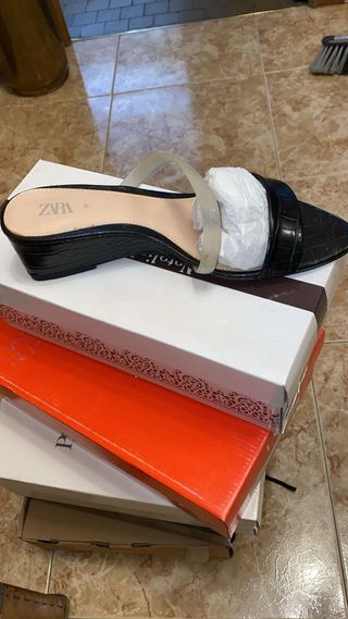 Sandalias Zara negras - Talla 37