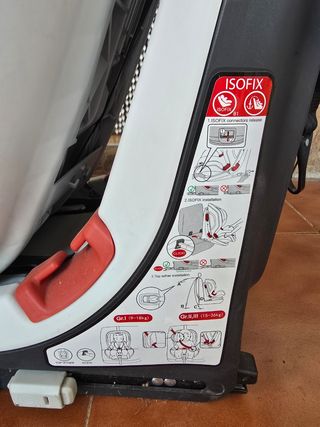 Silla coche Chicco 9-36kg, isofix.
Grupo 1 al 3.
