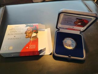 5€ moneta Dante Alighieri 700° - Paradiso