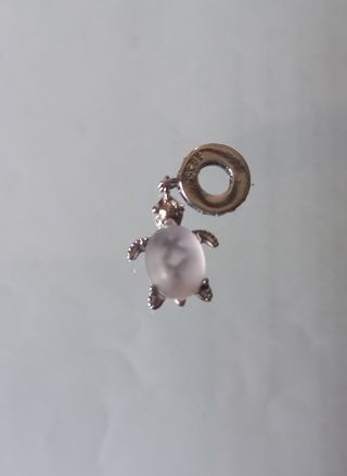 Charm tipo Pandora Tortuga Rosa Plata