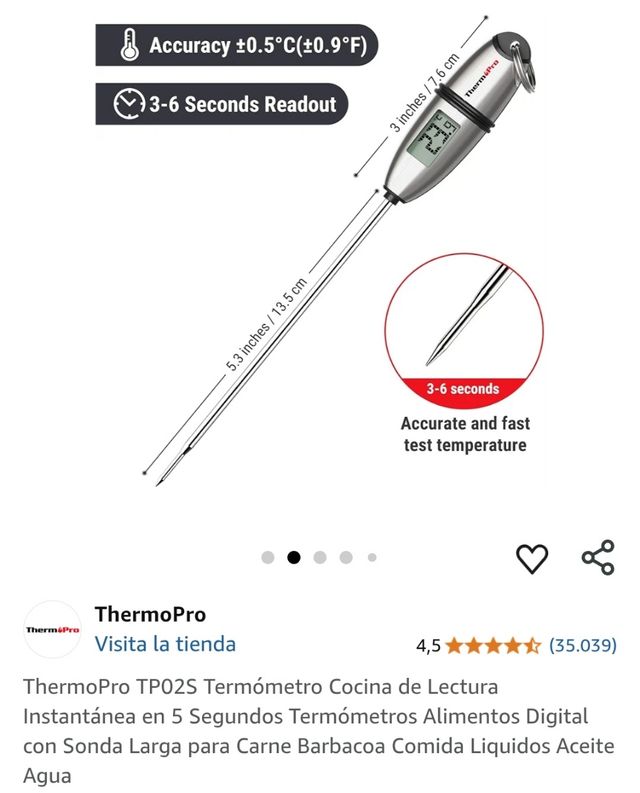 Termómetro cocina ThermoPro TP02S