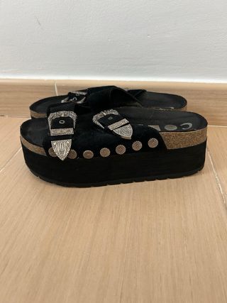 Sandalias plataforma negras