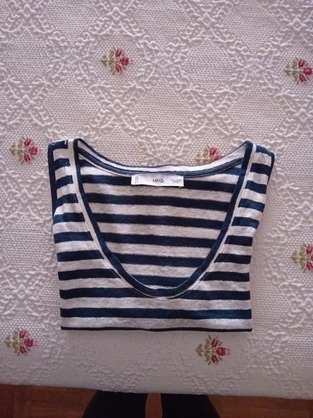 Camiseta rayas Mango M. Pero vienen Grande sería L