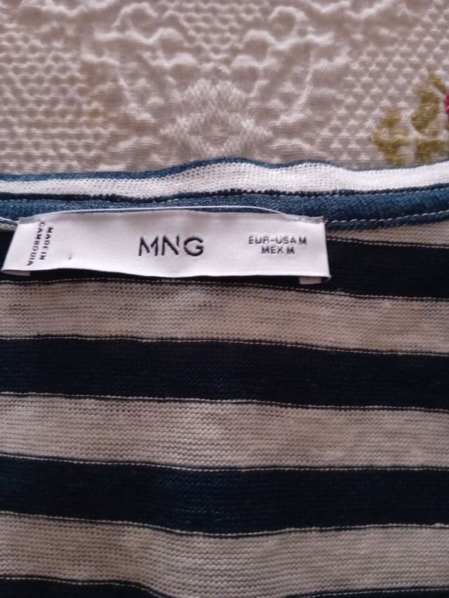 Camiseta rayas Mango M. Pero vienen Grande sería L