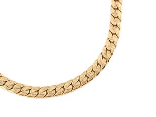 cadena oro 18k con piedra 35cm