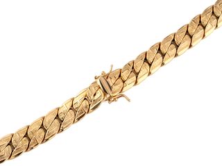 cadena oro 18k con piedra 35cm