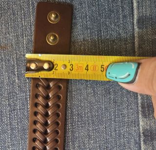 Pulsera trenzada cuero marrón