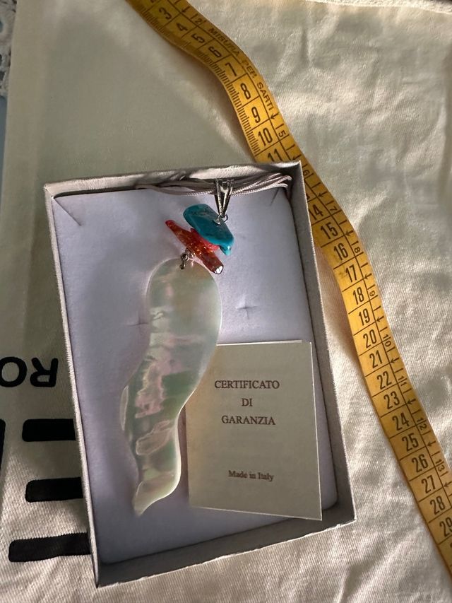 Collana madreperla, turchese & ambra