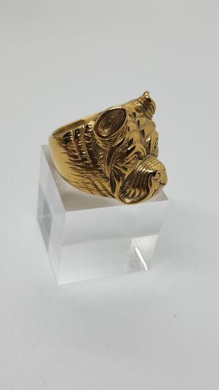 Anillo pitbull dorado