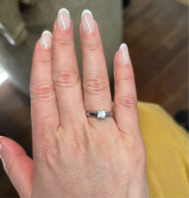 Anello solitario argento 925 
