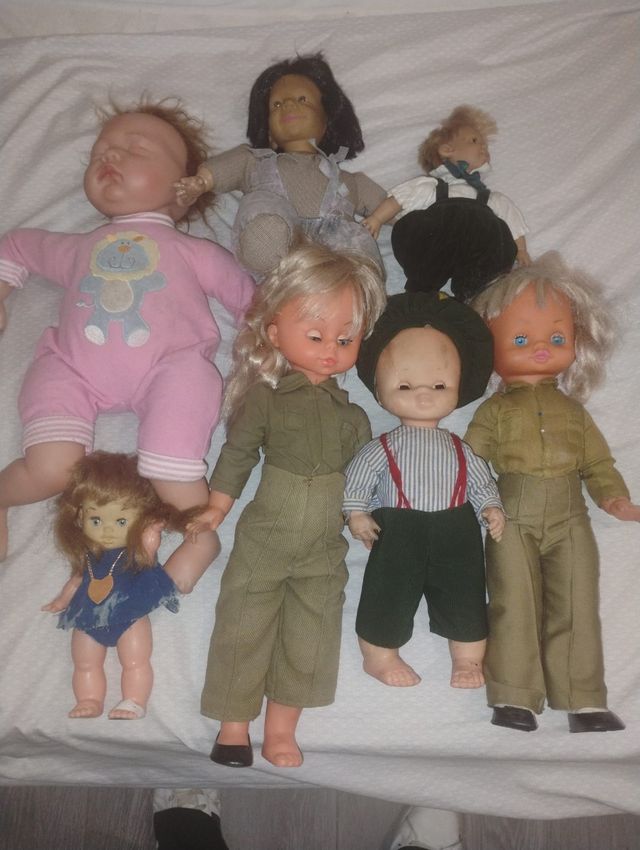 Lote 7 muñecas antiguas