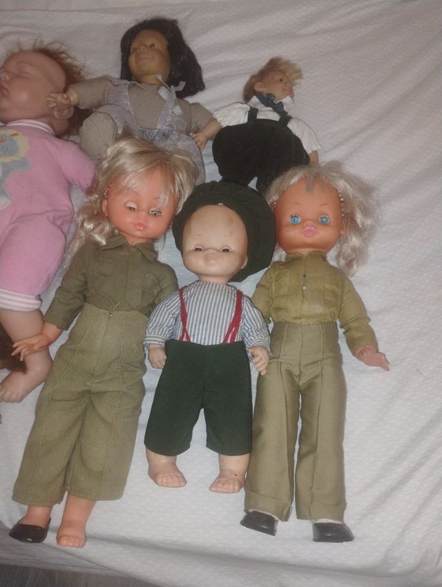 Lote 7 muñecas antiguas