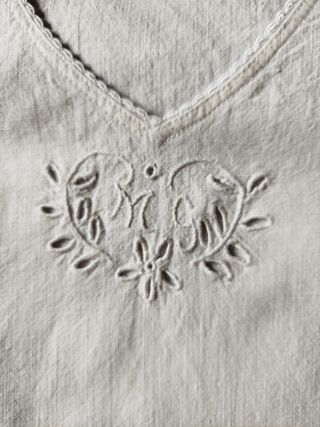 Camicia notte vintage bianca