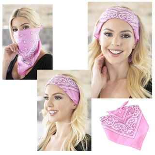 Sombrero Rosa con Bandana Vaquero mujer 