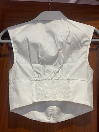 Crop top Zara blanco sin mangas