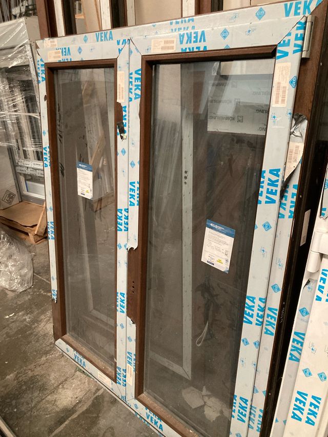 Ventana VEKA 2 hojas nogal