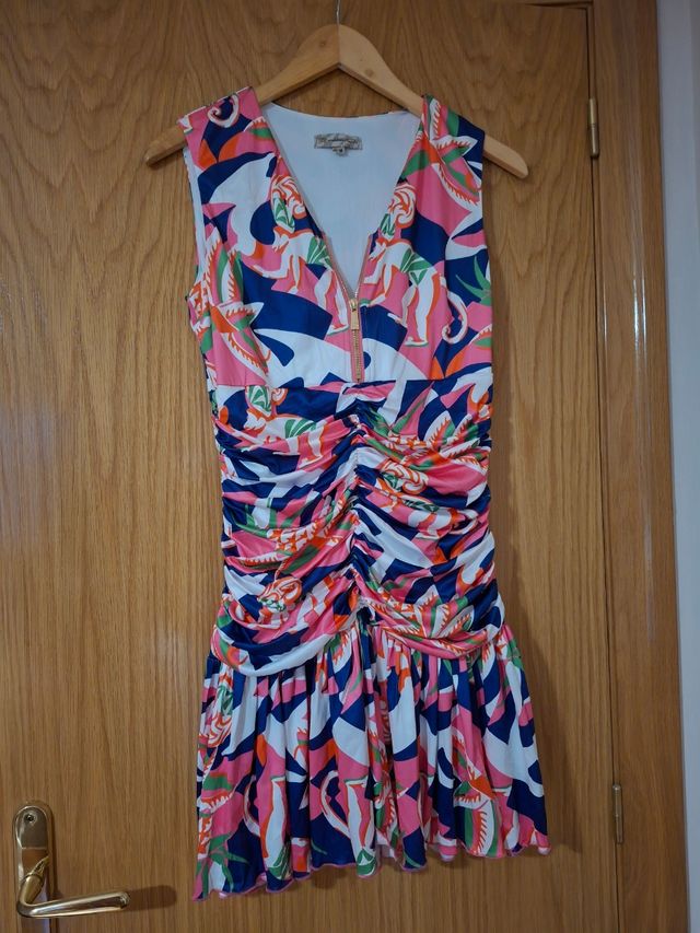 Vestido flores multicolor - Talla M