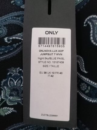 Mono ONLY estampado paisley - talla 38