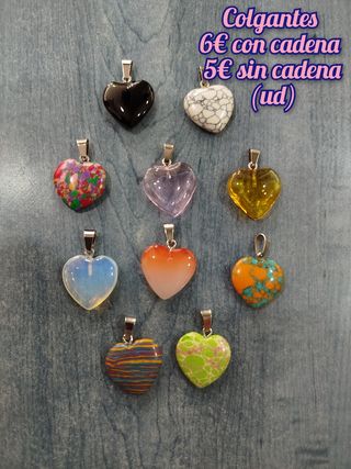 Colgantes corazón multicolor
