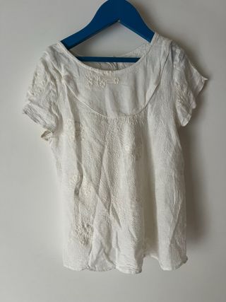 Blusa Zara Girls blanca - Talla 13-14