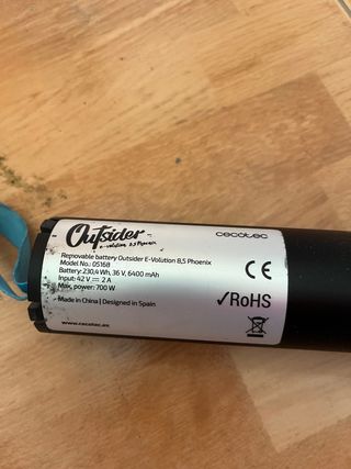 Batería Cecotec Outsider E-volution
no envio 