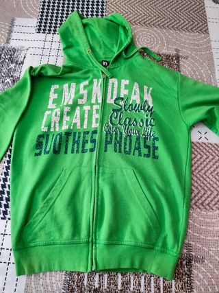 Sudadera in extenso verde talla L