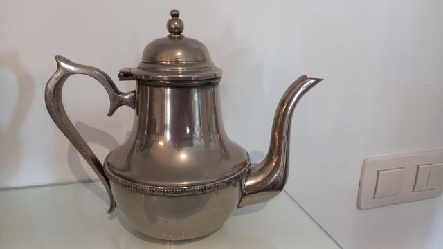 Juego de té plata. Tetera, azucarero, lechera...