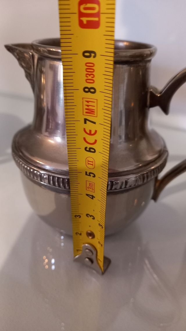 Juego de té plata. Tetera, azucarero, lechera...