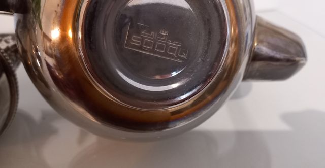 Juego de té plata. Tetera, azucarero, lechera...