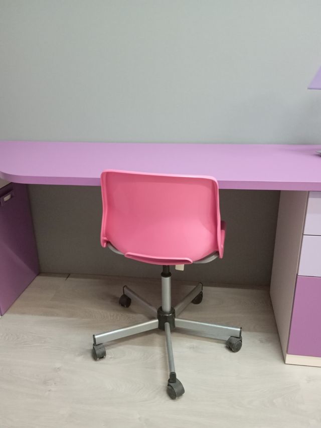 Silla escritorio juvenil rosa
