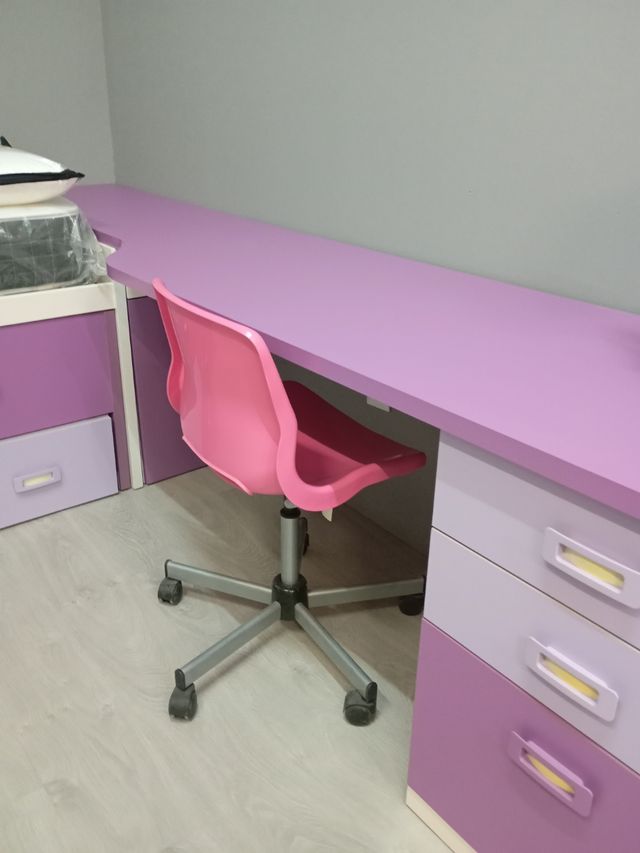 Silla escritorio juvenil rosa