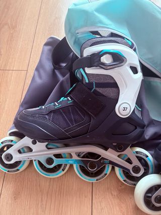 Patines Oxelo talla 37 + casco talla M + bolsa 
