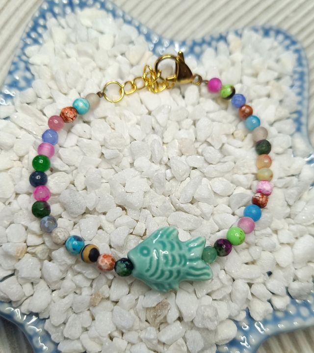 Pulsera piedras naturales multicolor